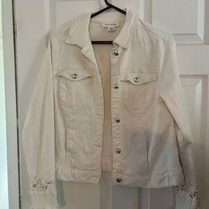 White jean jacket
